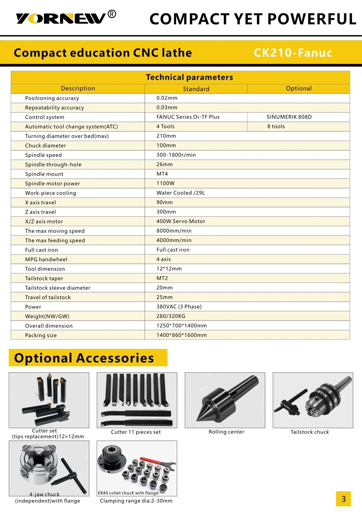 Fanuc Compact Educational CNC Lathe