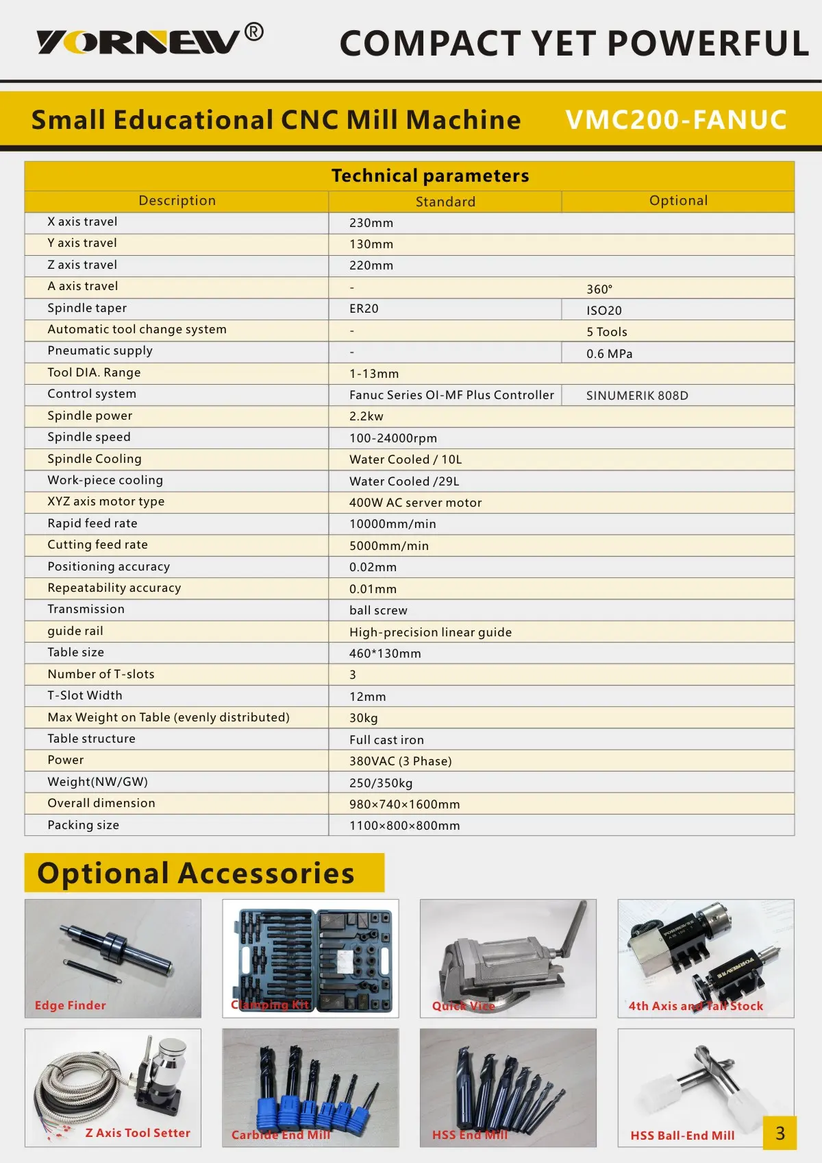 Small Educational CNC Mill Machine